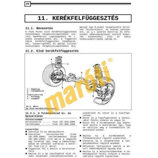 Fiat Punto 1994-től (Javítási kézikönyv)