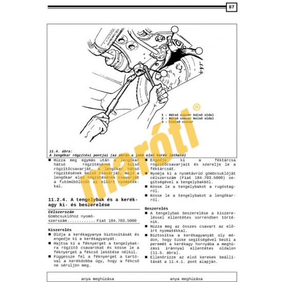 Fiat Punto 1994-től (Javítási kézikönyv)