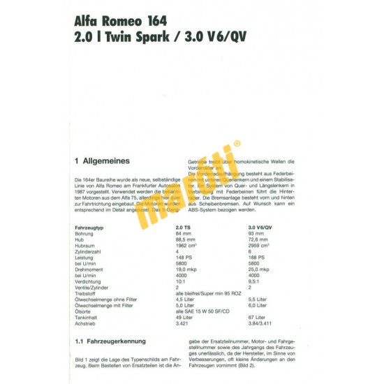 Alfa Romeo 164 1987-től (Javítási kézikönyv) Alfa Romeo 164 1987-től (Javítási kézikönyv)