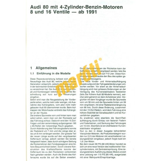 Audi 80 Coupé 1991-től (Javítási kézikönyv)