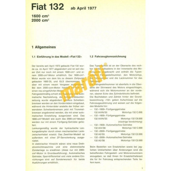 Fiat 132 1977-től (Javítási kézikönyv) Fiat 132 1977-től (Javítási kézikönyv)