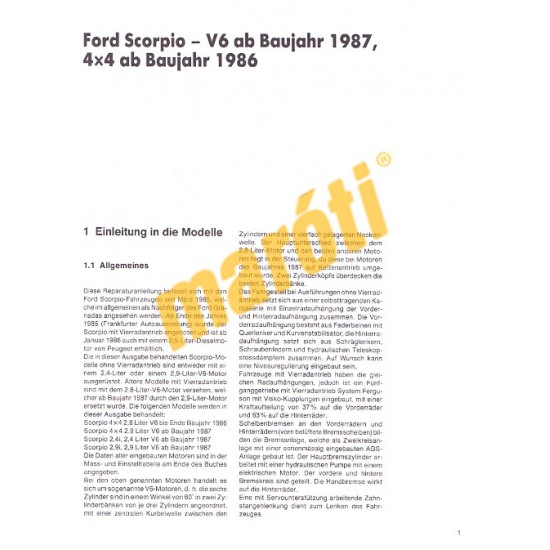 Ford Scorpio V6 1987-től (Javítási kézikönyv)