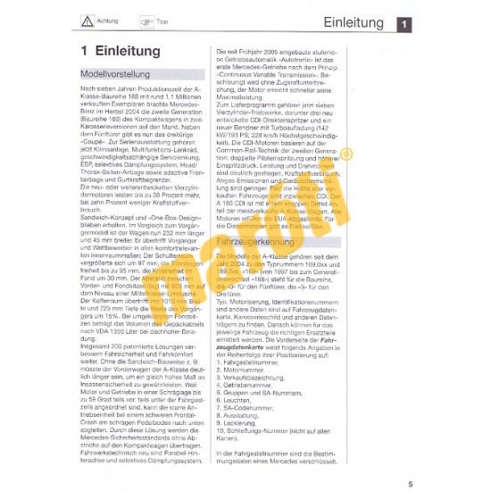 Mercedes A-Klasse (W 169) benzin, diesel 2004-től (Javítási kézikönyv)