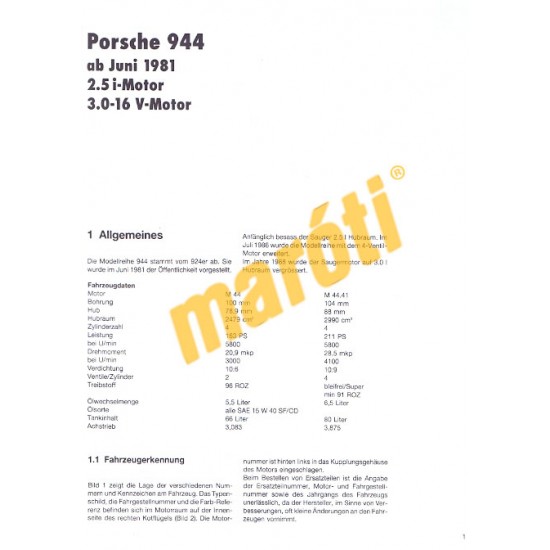 Porsche 944  (Javítási kézikönyv)