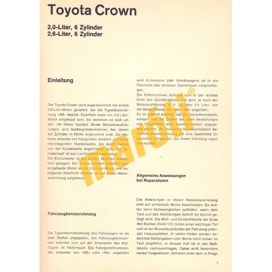 Toyota Crown  (Javítási kézikönyv)