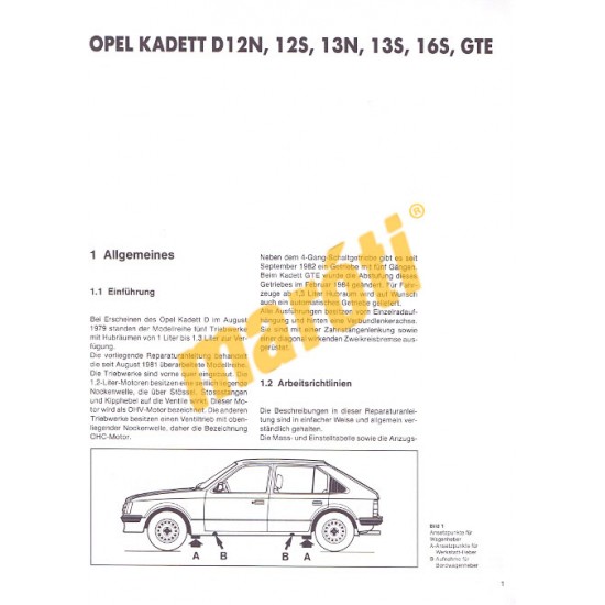 Opel Kadett D 1981-től (Javítási kézikönyv)