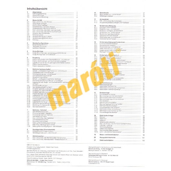 Opel Calibra 1989-től (Javítási kézikönyv)