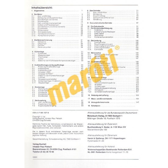 Volkswagen Passat 1600 1979 - 1980 (Javítási kézikönyv)