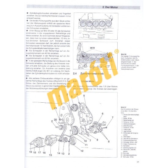 Volkswagen Transporter T4 Diesel 1996 - 1999 (Javítási kézikönyv)