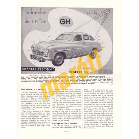 Ford Vedette, Comete 1949 - 1955