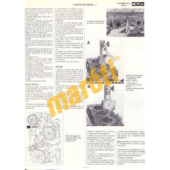 Citroen Xsara Diesel moteurs Diesel XUD (Javítási könyv)