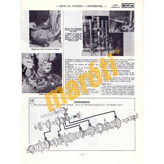 Fiat Ritmo, Fiat Regata Diesel et Turbo-Diesel (Javítási könyv)