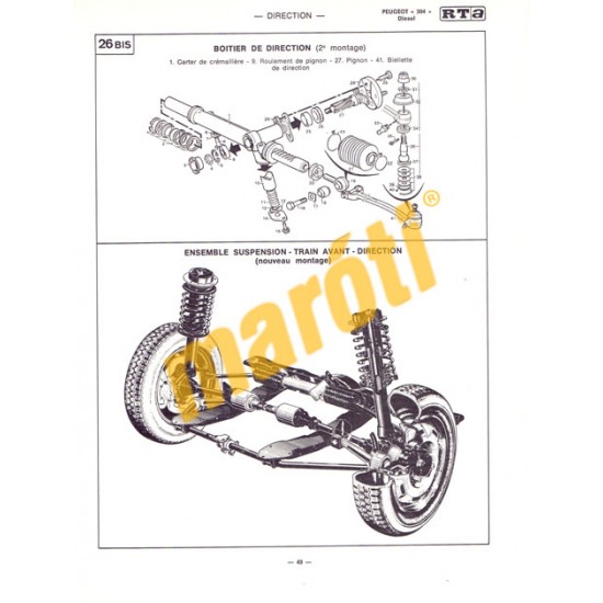 Peugeot 304 Diesel Berline, Break et Fourgonnette (Javítási könyv)