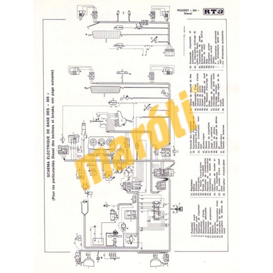 Peugeot 304 Diesel Berline, Break et Fourgonnette (Javítási könyv)