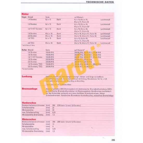 Ford Focus Turnier Focus C-Max 2003 (Javítási kézikönyv)