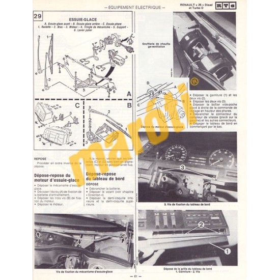 Renault 25 Diesel et turbo Diesel (Javítási könyv)