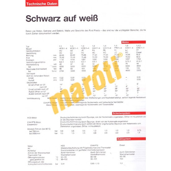 Ford Fiesta Benzin Diesel April 1989 bis Januar 1996 (Javítási kézikönyv)