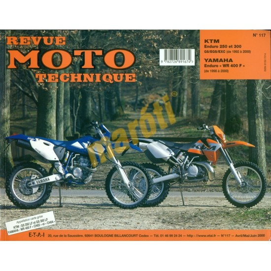 KTM Enduro 250, 300, Yamaha Enduro, WR400 F
