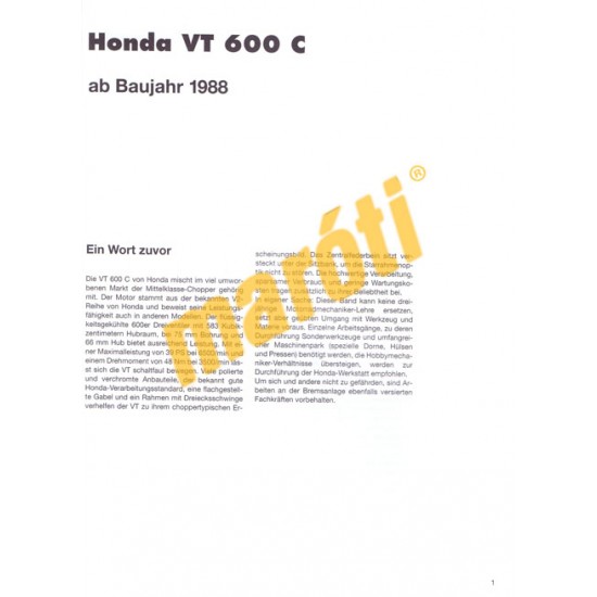 Honda VT 600 C 1988-2000 (Javítási kézikönyv)