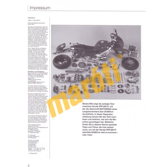 Honda VFR 800 FI (Javítási kézikönyv)