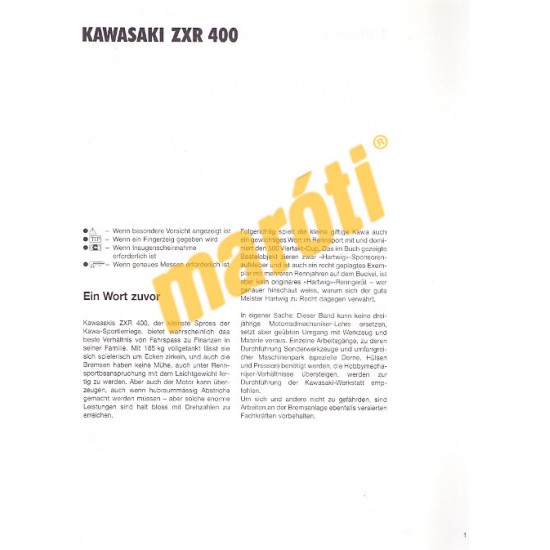 Kawasaki ZXR 400 (Javítási kézikönyv)