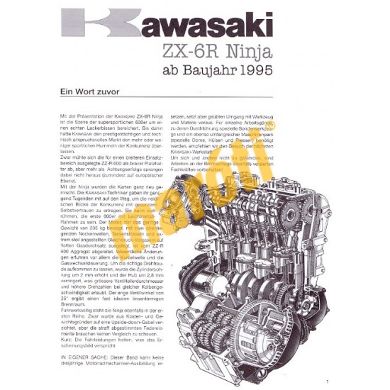 Kawasaki ZX-6 R Ninja 1995 (Javítási kézikönyv)