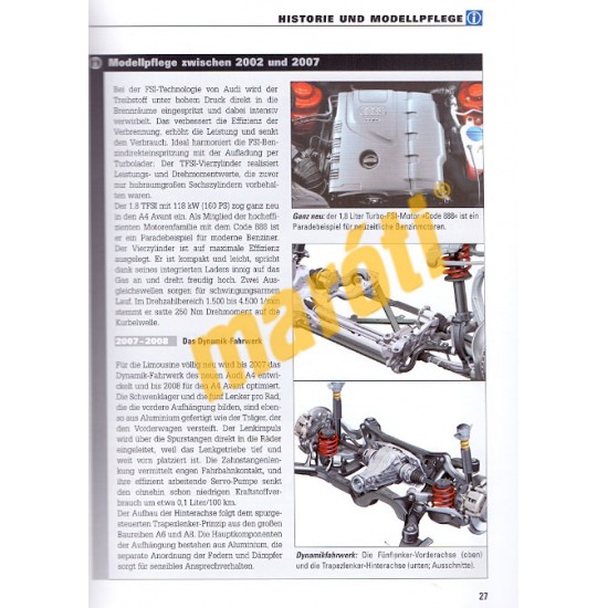 Audi A4 / A4 Avant Benzin ab Modelljahr 2007/2008 (Javítási kézikönyv)