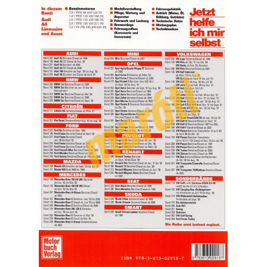 Audi A4 / A4 Avant Benzin ab Modelljahr 2007/2008 (Javítási kézikönyv)