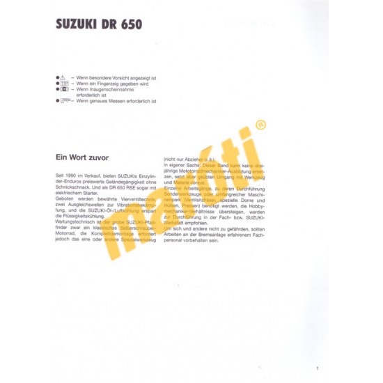 Suzuki DR 650 1990-1996 (Javítási kézikönyv)