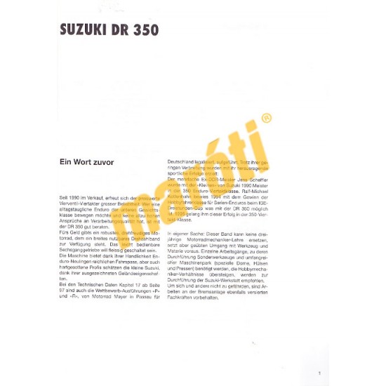 Suzuki DR 350 1990- (Javítási kézikönyv)