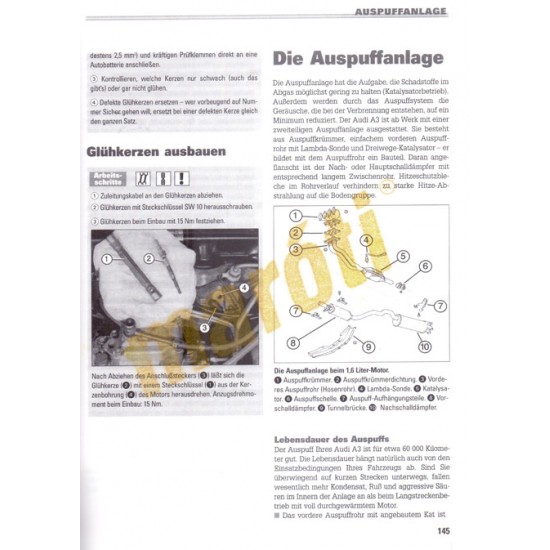 Audi A3 Benzin Diesel ab Juni 1996 (Javítási kézikönyv)