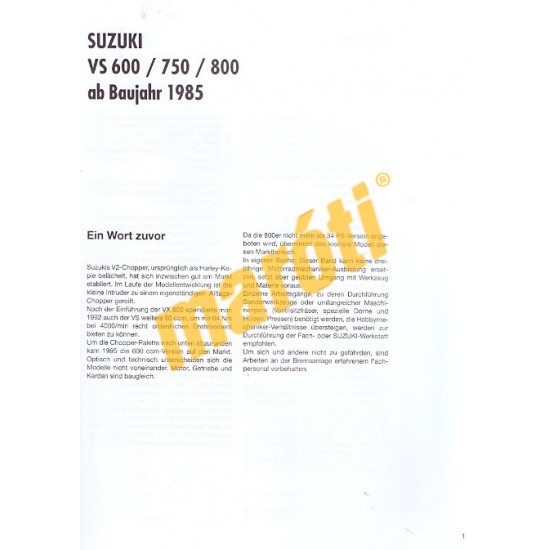 Suzuki VS 600/750/800 (Javítási kézikönyv)