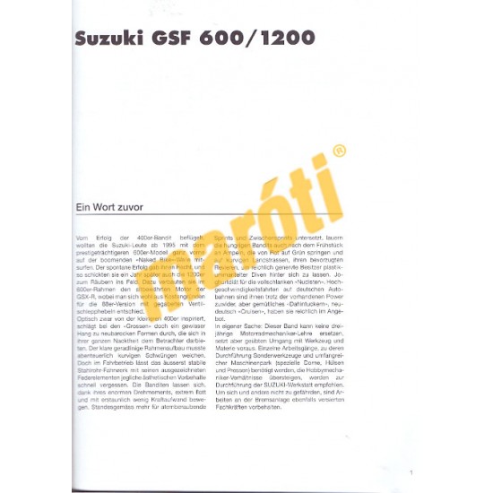 Suzuki GSF 600 / 1200 S Bandit 1995- (Javítási kézikönyv)
