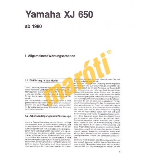 Yamaha XJ 650 1980- (Javítási kézikönyv)