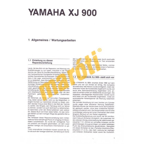 Yamaha XJ 900 1982- (Javítási kézikönyv)