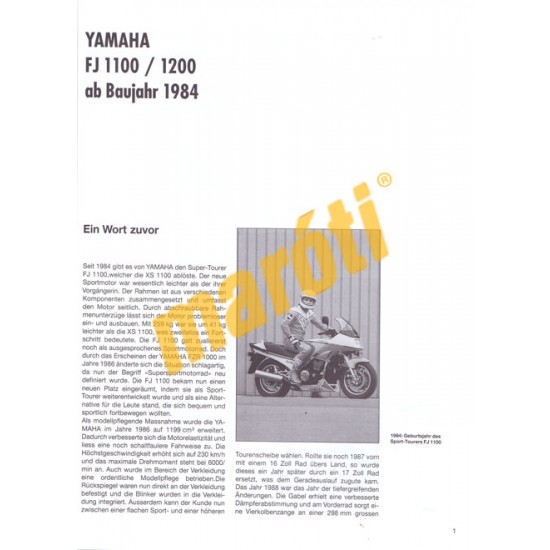 Yamaha FJ 1100, 1200, 1984-1996 (Javítási kézikönyv)