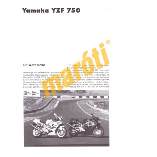 Yamaha YZF 750 R (Javítási kézikönyv)