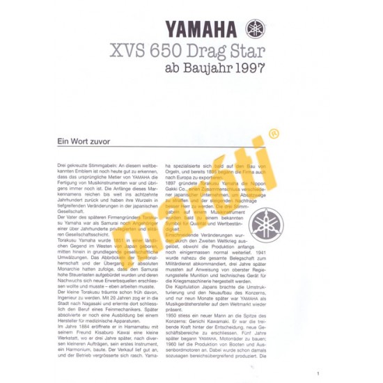Yamaha XVS 650 Drag Star (Javítási kézikönyv)