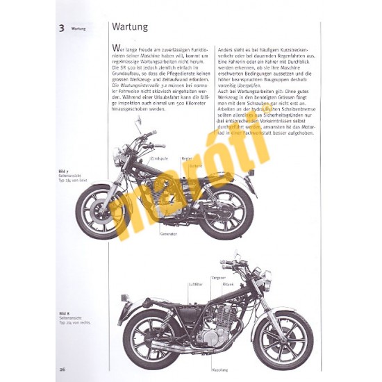 Yamaha SR 500 T (1978-1999) (Javítási kézikönyv)