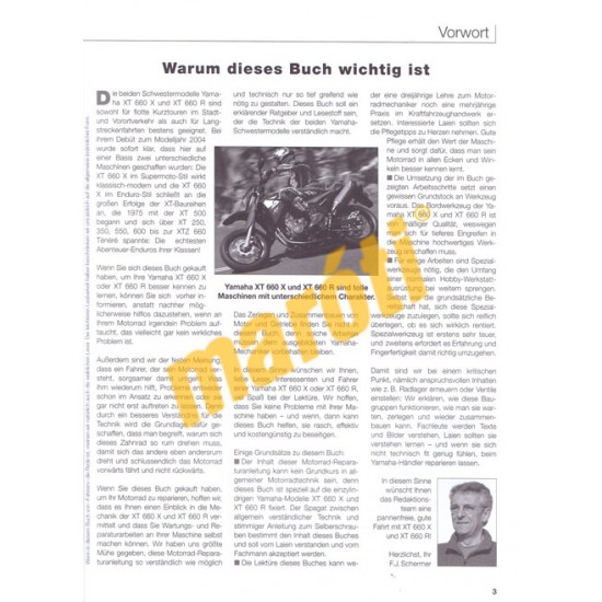 Yamaha XT 600X, XT 660 R (Javítási kézikönyv)