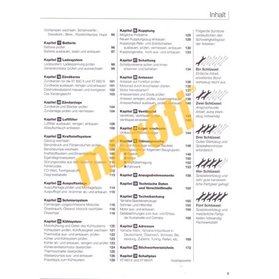 Yamaha XT 600X, XT 660 R (Javítási kézikönyv)