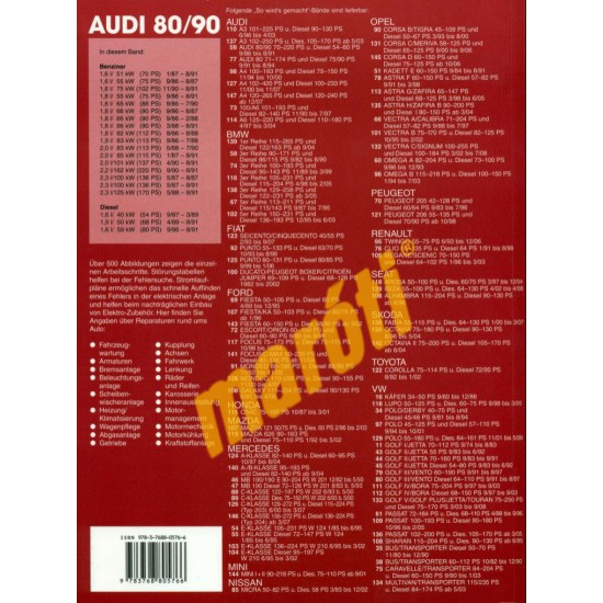 Audi 80 und 90 1986-91 (Javítási kézikönyv) Audi 80 und 90 1986-91 (Javítási kézikönyv)