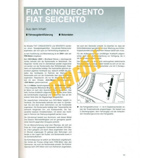 Fiat Seicento 1998-2007 Fiat Cinquecento 1993-98 (Javítási kézikönyv)