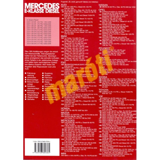 Mercedes-Benz E-Klasse Dies. W 124 1985-95 (Javítási kézikönyv)