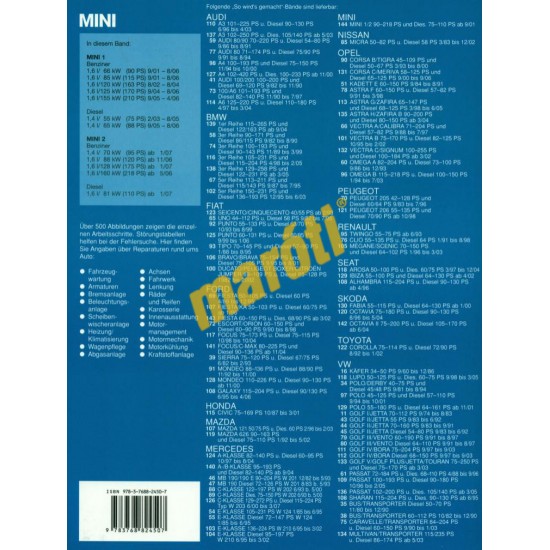 Mini ab 2001-2006 und Mini 2 2006- (Javítási kézikönyv)