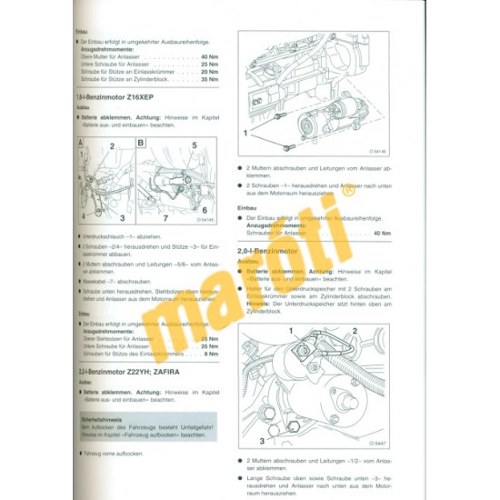 Opel Astra H 2004-2009 (Javítási kézikönyv)