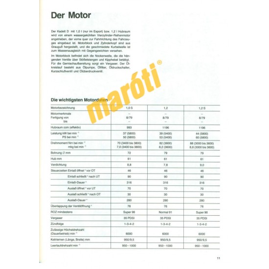 Opel Kadett D 1979-84 (Javítási kézikönyv)