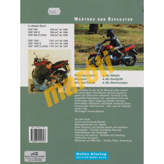 Suzuki GSF 600 & 1200 Bandit 4 Zylinder  (Javítási könyv)