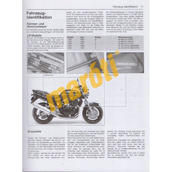 Suzuki GSF 600 & 1200 Bandit 4 Zylinder  (Javítási könyv)