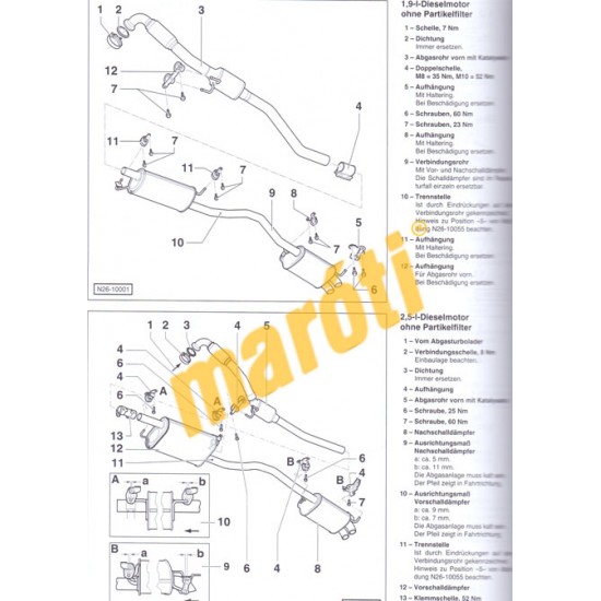 Volkswagen Multivan und Transporter 2003- (Javítási kézikönyv)